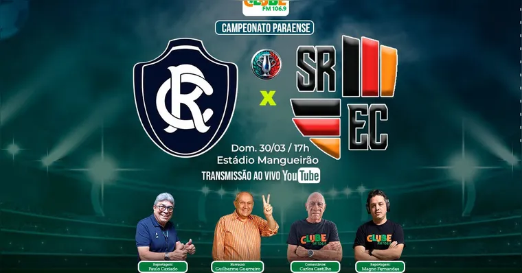Imagem ilustrativa da notícia Tem Jogo no DOL e na Clube: ouça Clube do Remo x  Santa Rosa