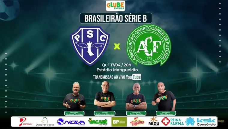 Imagem ilustrativa da notícia Tem Jogo no DOL e na Clube: ouça Paysandu x Chapecoense