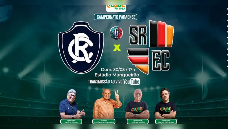 Imagem ilustrativa da notícia Tem Jogo no DOL e na Clube: ouça Clube do Remo x  Santa Rosa