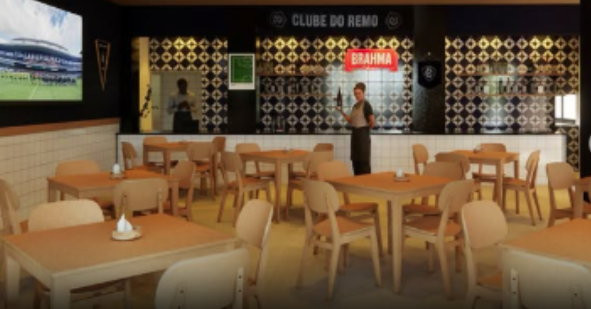 Sede do Remo ganha Buteco do Rei com telões para jogos.