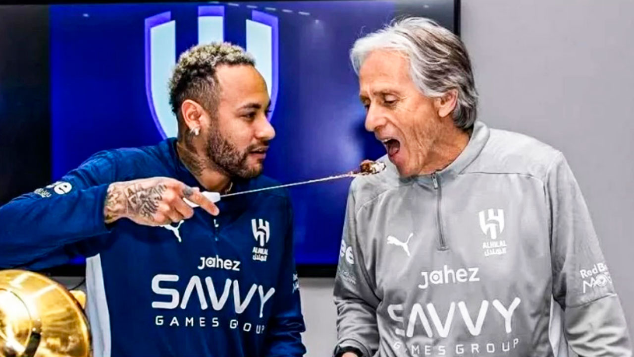 Comentário de Jorge Jesus sobre a condição física de Naymar em comparação aos atletas do Al Hilal azedou relacionamento de técnico e jogador