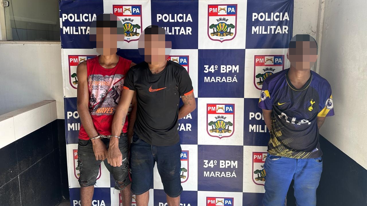 Três homens foram presos na tarde da última quarta-feira (30), por tráfico de drogas e porte ilegal de arma de fogo no Bairro Bela Vista, em Marabá.