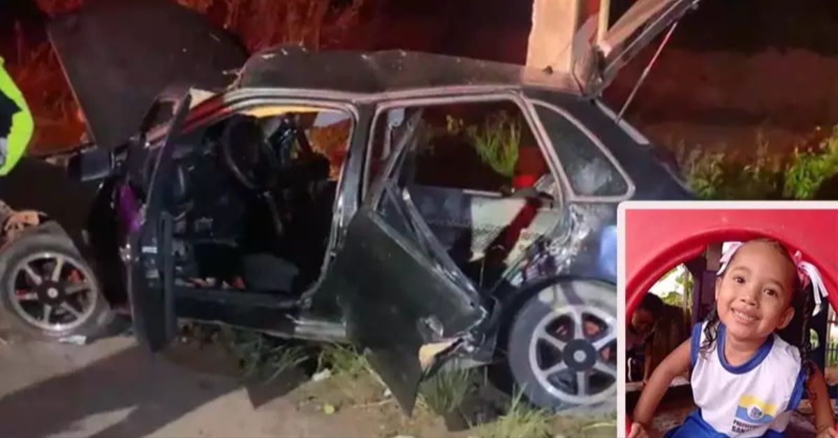Segundo informações, a criança estava no colo da mãe no momento da fatalidade.