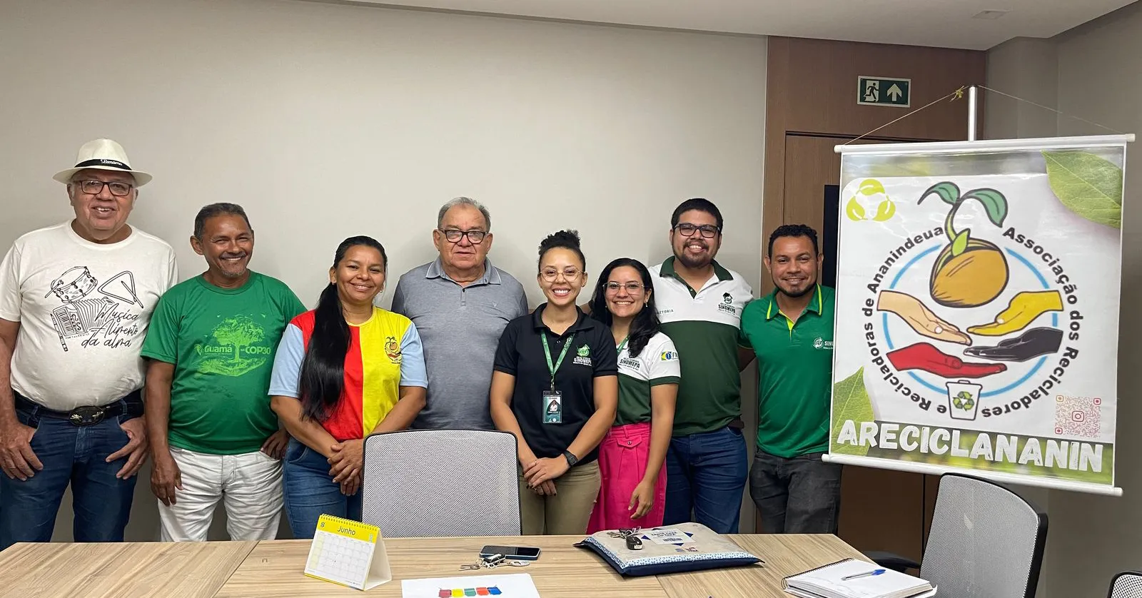 Em reunião, representantes do SINDMEPA e da Associação A Reciclananin definiram os primeiros passos do projeto