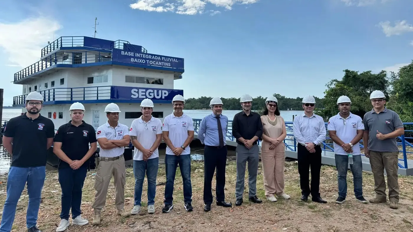 Sarrubo é recebido pela comitiva da SEGUP e conhece nova Base Fluvial