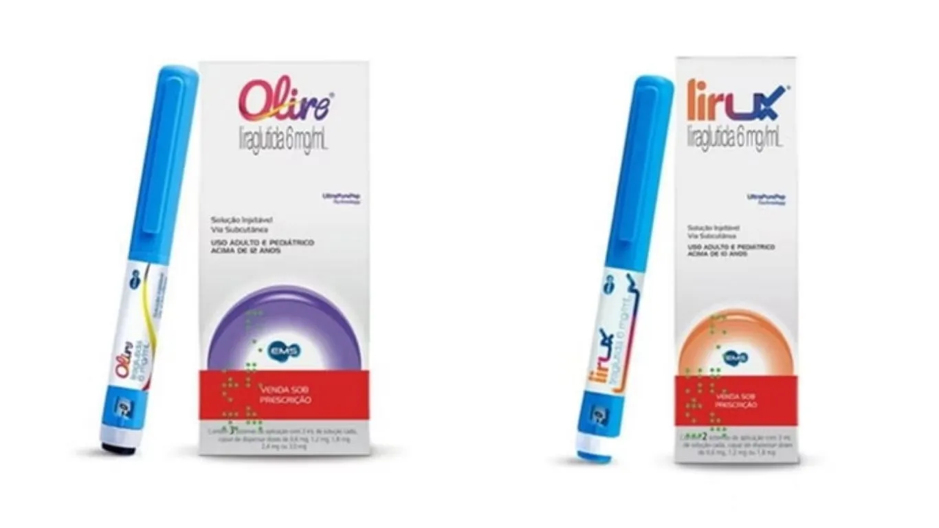 Os medicamentos, à base de liraglutida, chegam ao mercado com os nomes comerciais de Olire, voltado à perda de peso, e Lirux, indicado para o controle do diabetes tipo 2.