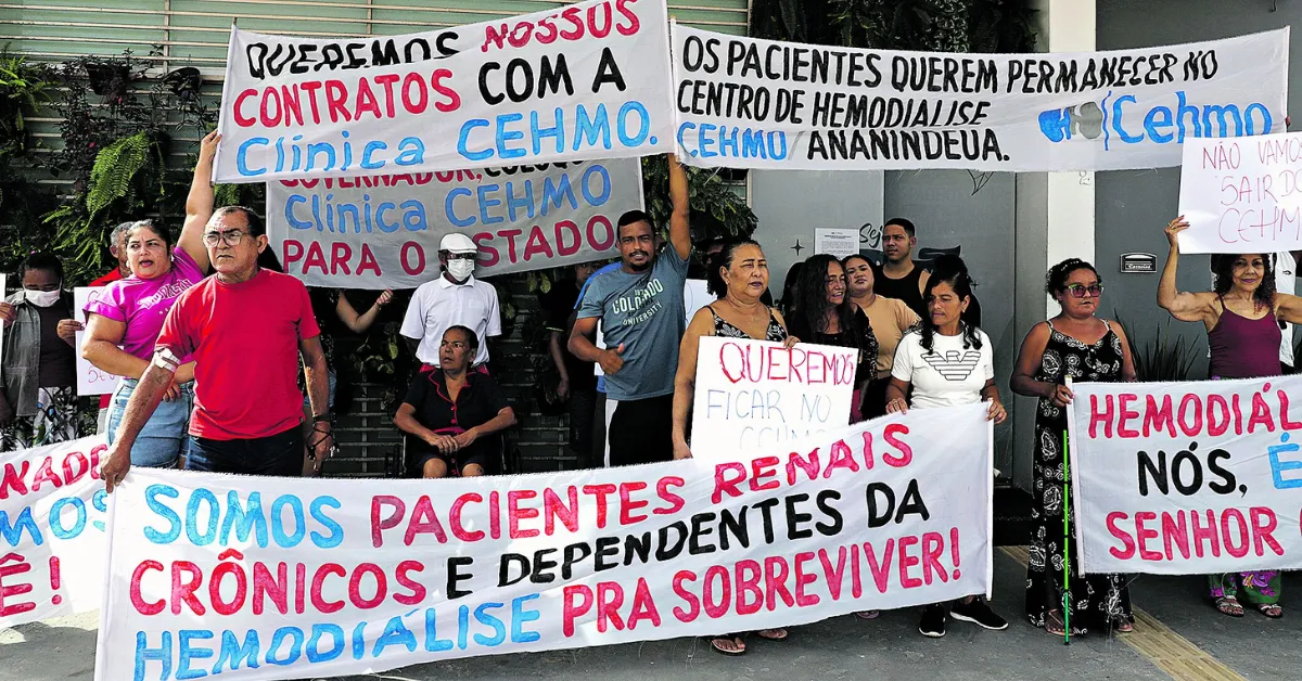 Pacientes chegaram a protestar contra o encerramento das atividades do CEHMO de Ananindeua