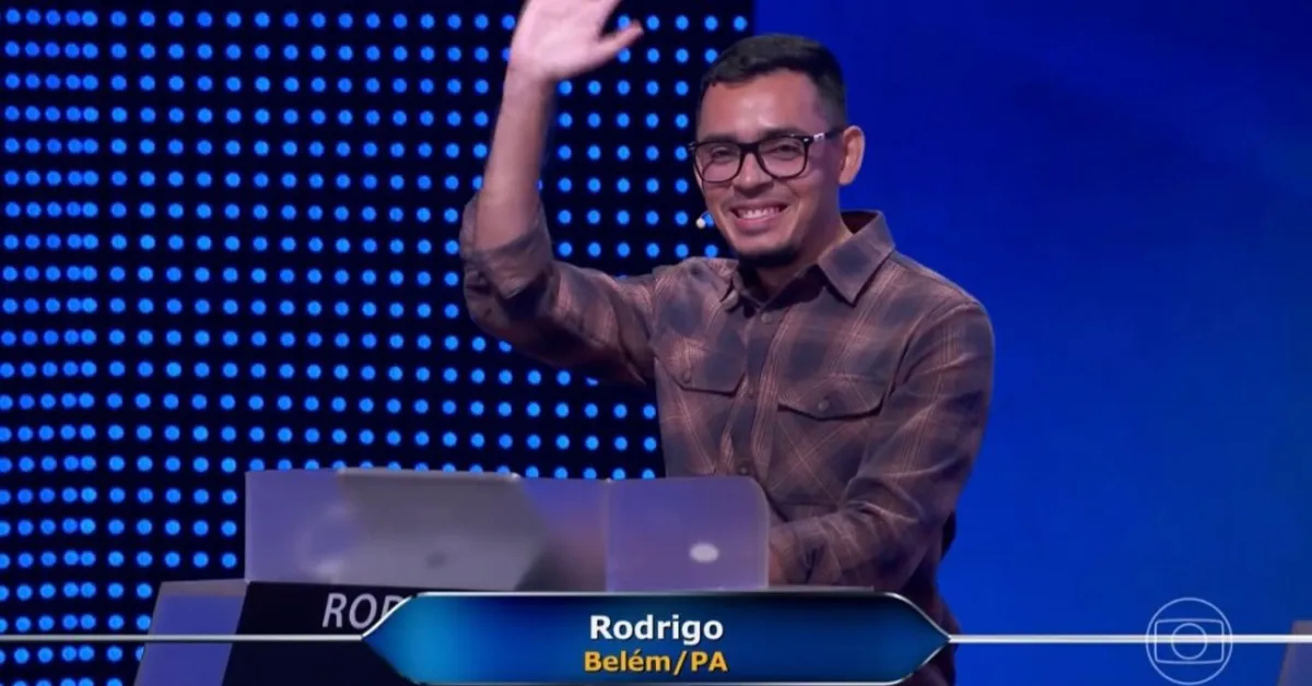 Rodrigo Paiva durante sua participação no ‘Quem Quer Ser um Milionário?’, exibido no último domingo (22), na TV Globo.