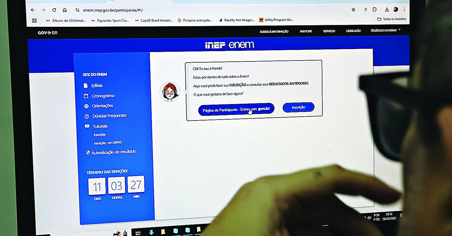 Página do Inep permite encontrar as principais orientações para os participantes do Enem