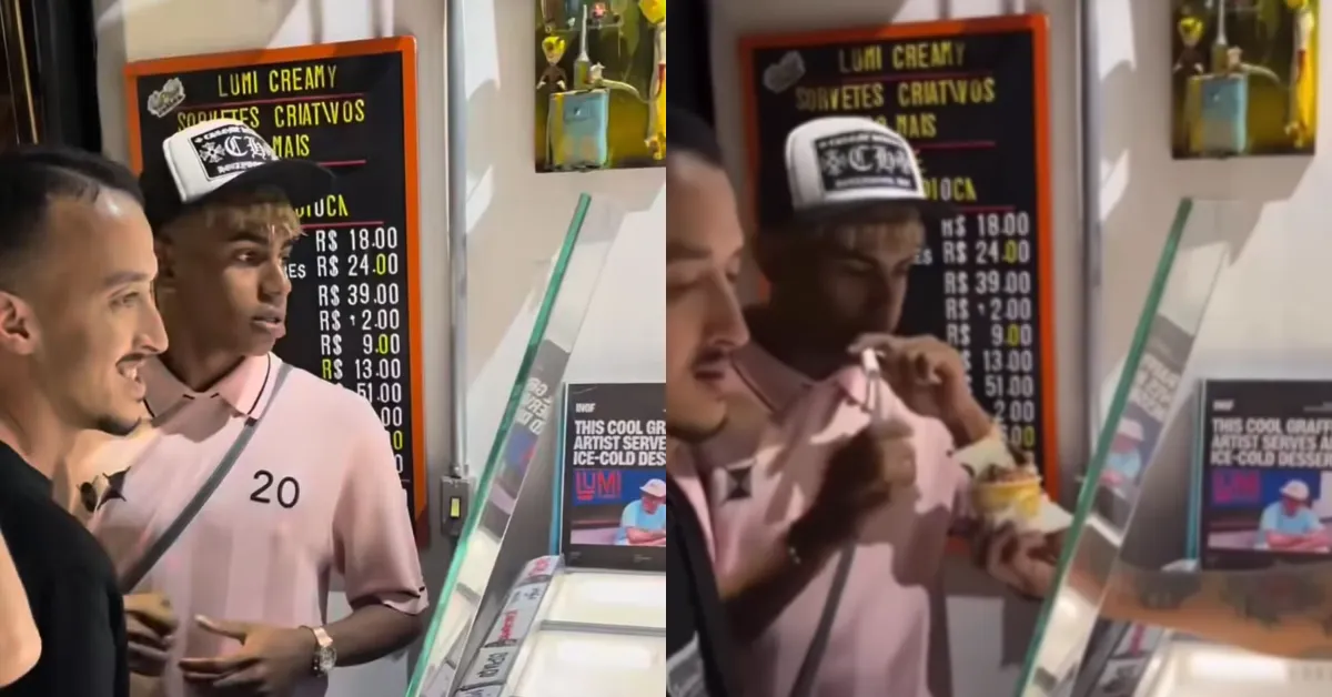 O momento foi registrado e divulgado nas redes sociais por Fabricio Luminato, proprietário do estabelecimento Lumi Creamy.