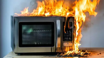 Entre os perigos do micro-ondas estão os acidentes domésticos