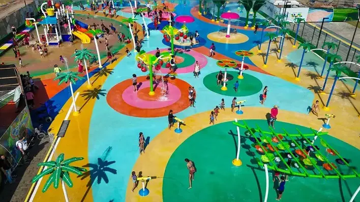 Área aquática do Parque, com a Esplanada das Fontes, ajudou a aumentar o número de pessoas no espaço, sobretudo crianças