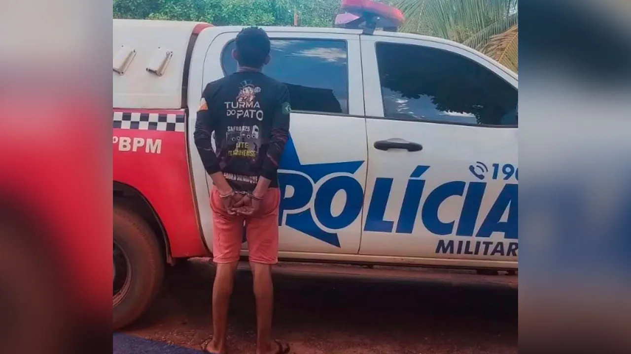 O preso, que não teve a identidade divulgada pela polícia, foi conduzido para a Delegacia de Polícia Civil de Floresta do Araguaia