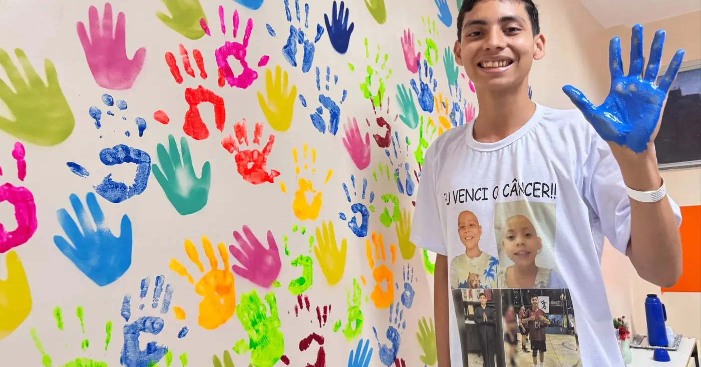 Natural do Marajó, Samuel Mendes, de 15 anos, chegou ao Hospital Oncológico Infantil Octávio Lobo (Hoiol) quando tinha 7 anos.