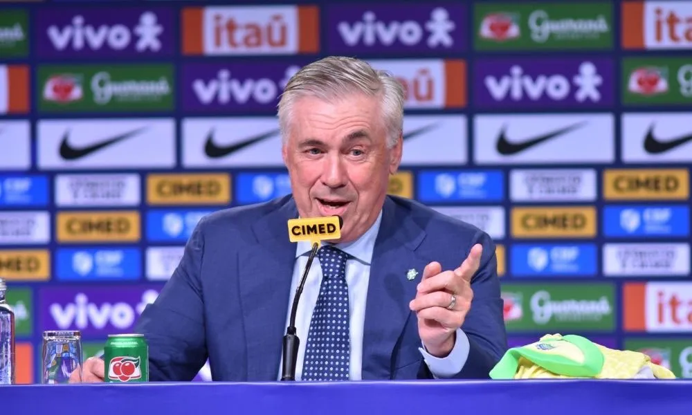 Técnico Carlo Ancelotti da Seleção Brasileira