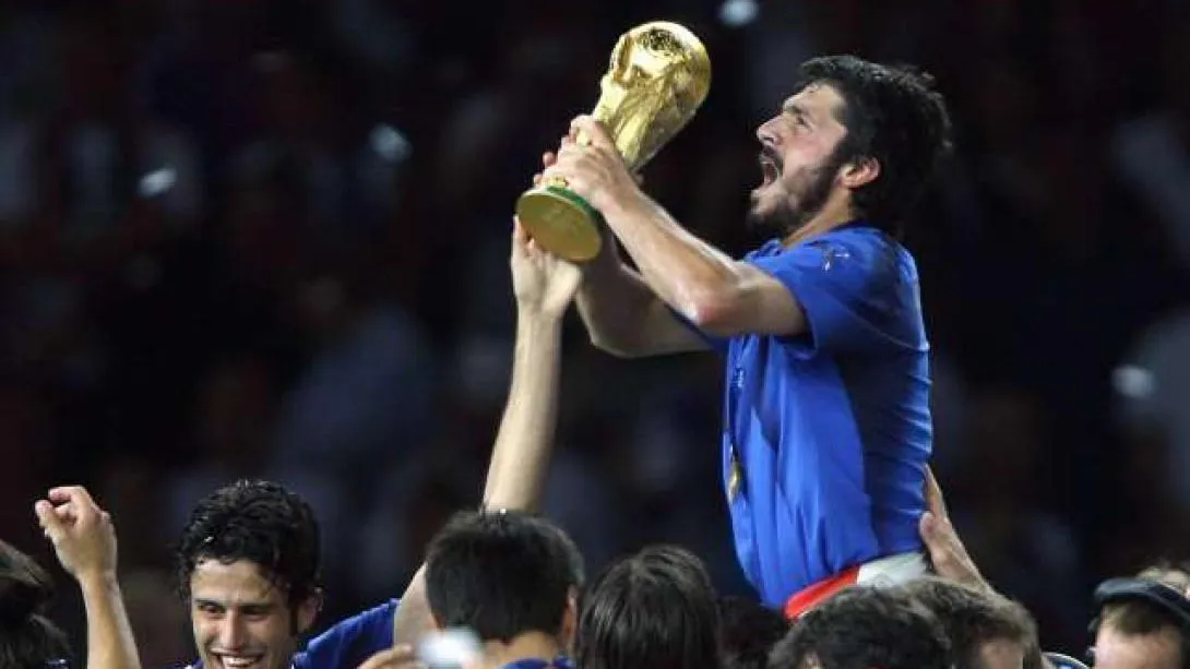 Gennaro Gattuso foi o capitão no último título mundial da Seleção Italiana em 2006.
