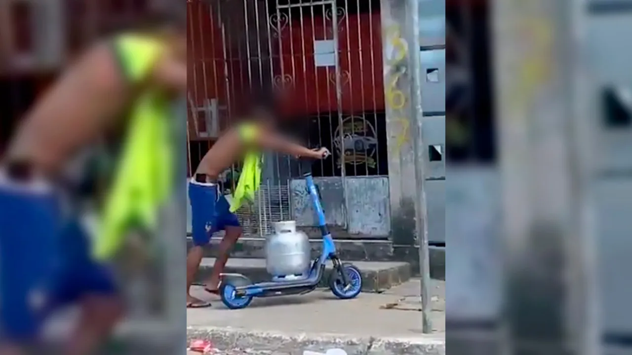 Cenas inusitadas com os patinetes elétricos tem circulado nas redes sociais.