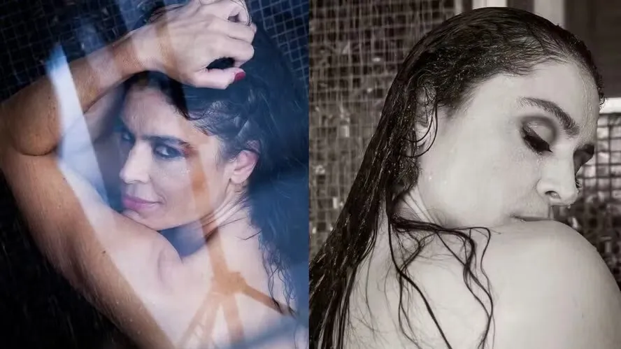 Nas imagens, Franciely Freduzeski aparece em diferentes poses sensuais.