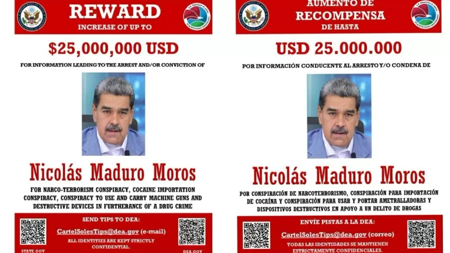 As autoridades americanas acusam Nicolás Maduro de liderar uma rede de narcotráfico
