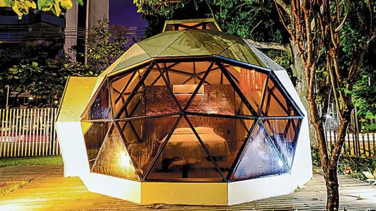 Domos sustentáveis produzidos no Pará são alternativa criativa para ampliar a rede de hospedagem da COP30 em Belém.