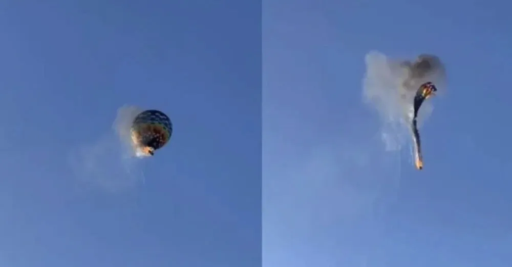 Jovem que estava no balão conta como escapou da tragédia em SC, enquanto lamenta a perda dos pais, que não conseguiram sair a tempo.