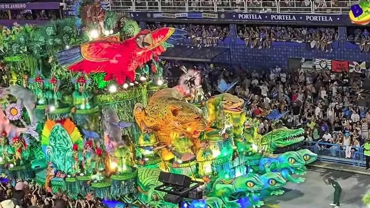 Elementos da cultura amazônica estiveram na Marquês de Sapucaí durante o desfile da Grande Rio