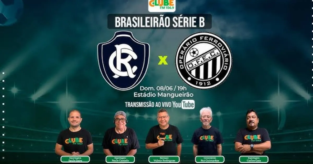 Á Rádio Clube transmite todas as emoções de Remo x Operário, na noite deste domingo (8), no Mangueirão.