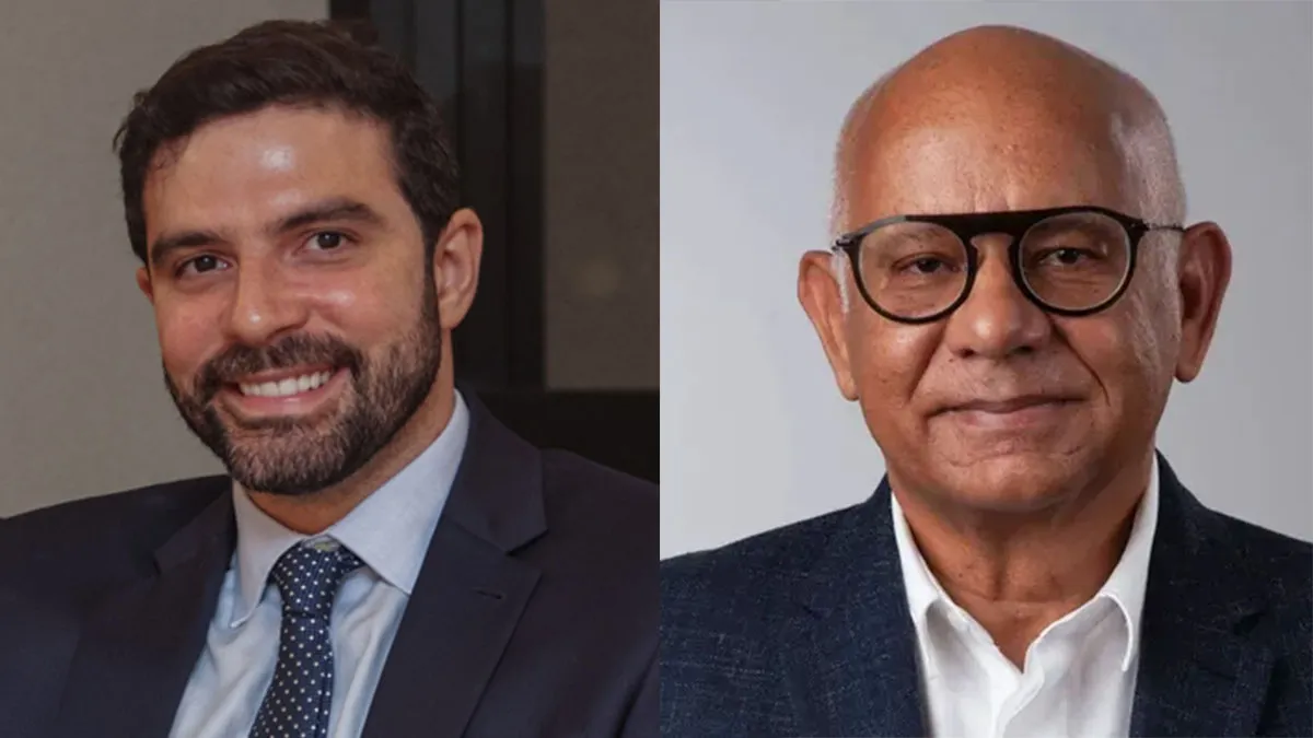 O prefeito de Belém, Igor Normando, e o publicitário Ricardo Amado. Campanha "Levanta Belém Levanta"  conquistrou as medalhas de prata e bronze no Polaris Awards 2025, em Londres.