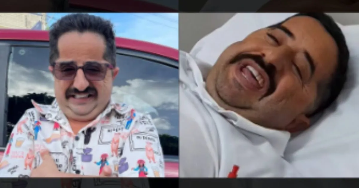 Humorista cearense cai em buraco cenográfico em gravação do programa ‘Acerte ou Caia!’.