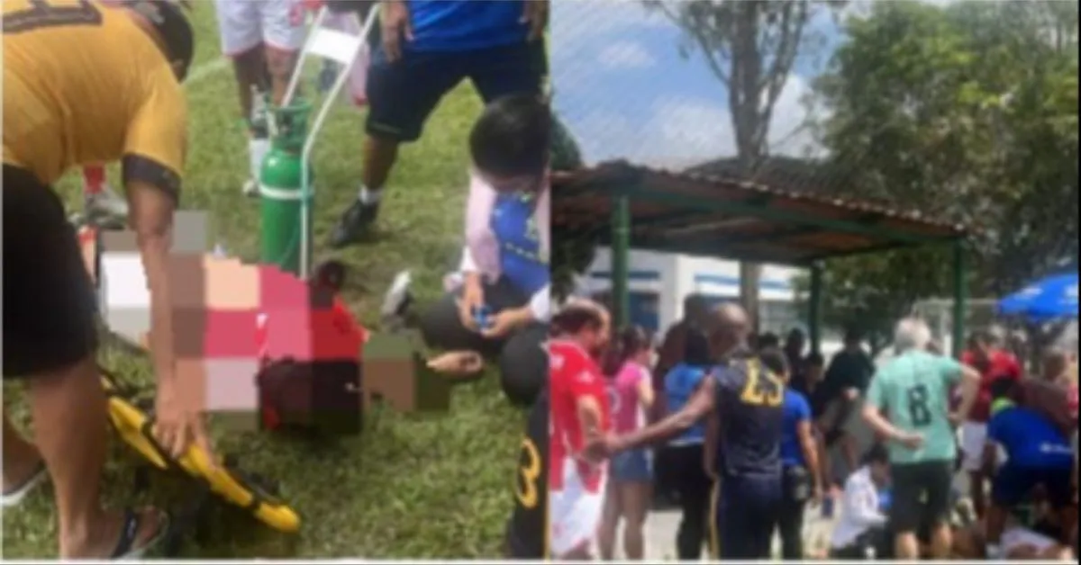 Homem desmaia durante partida de futebol entre amigos em clube privado em Ananindeua.