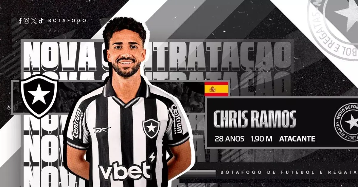 Chris Ramos é anunciado pelo Botafogo