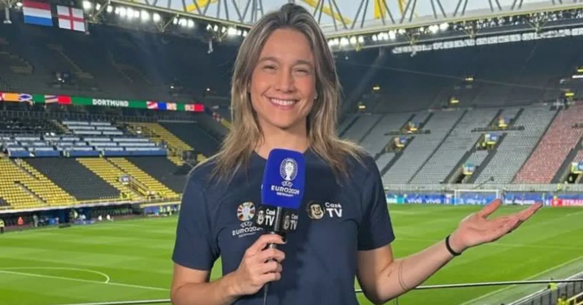 A apresentadora Fernanda Gentil trabalhou na Cazé TV no ano de 2024 e se destacou pela cobertura nas Olimpíadas.