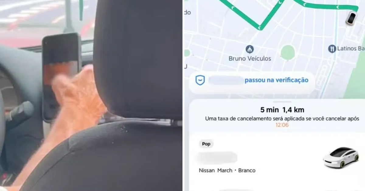 Menor de idade flagra motorista de aplicativo vendo conteúdos adultos durante corrida em São Paulo.