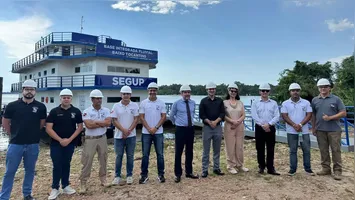 Sarrubo é recebido pela comitiva da SEGUP e conhece nova Base Fluvial