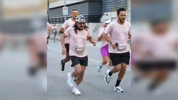 Bell Marques passou mal em corrida promovida por ele