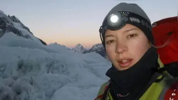 A alpinista posta foto no Everest