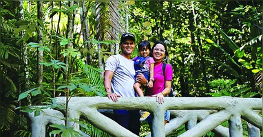 Fernando e Kamila conheceram o Bosque pela primeira vez com a filha, Fernanda