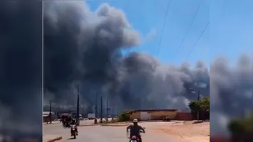 Coluna de fumaça foi vista por praticamente toda a Nova Marabá no início da tarde desta segunda-feira (14)
