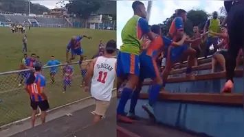 Segundo relatos, a provocação da torcida não foi bem recebida pelos atletas, que chegaram a subir no alambrado para discutir com os torcedores.