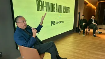 Galvão Bueno na apresentação da N Sports