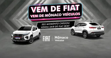 Mônaco Veículos lança ofertas, bônus e preços promocionais até o dia 31 de julho, durante a campanha  "Vem de Fiat, Vem de Mônaco Veículos”.