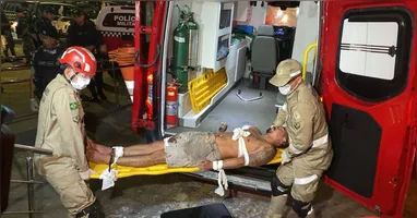 Suspeito foi encaminhado ao Hospital Metropolitano