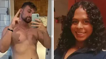 Yuri Amorim e a vítima, a estudante Carmen de Oliveira.
