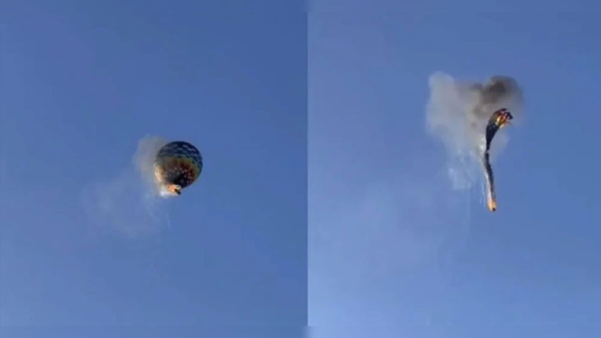 Filha pulou do balão em SC, mas pais não conseguiram sair a tempo