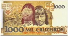 A cédula trazia no anverso o Marechal Cândido Rondon e no reverso dois índios Carajás, em representação ao diálogo simbólico entre a história oficial e a presença dos povos originários.