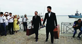 Encenação mostrou a chegada de Gunnar Vingren e Daniel Berg na Escadinha da Estação das Docas