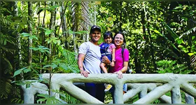 Fernando e Kamila conheceram o Bosque pela primeira vez com a filha, Fernanda