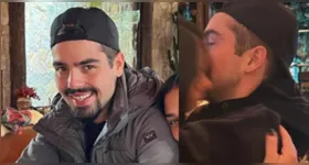 João Guilherme Silva e Isabella Kherlakian aparecem abraçados em cenário rústico; clima de romance chamou atenção dos internautas