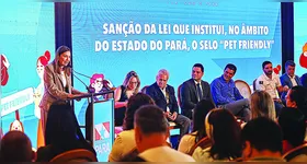 A vice-governadora Hana Ghassan destaca a importância da lei em discurso na cerimônia que contou com a presença do governador Helder e do prefeito Igor Normando, além de outras autoridades