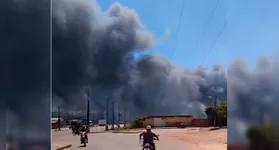 Coluna de fumaça foi vista por praticamente toda a Nova Marabá no início da tarde desta segunda-feira (14)